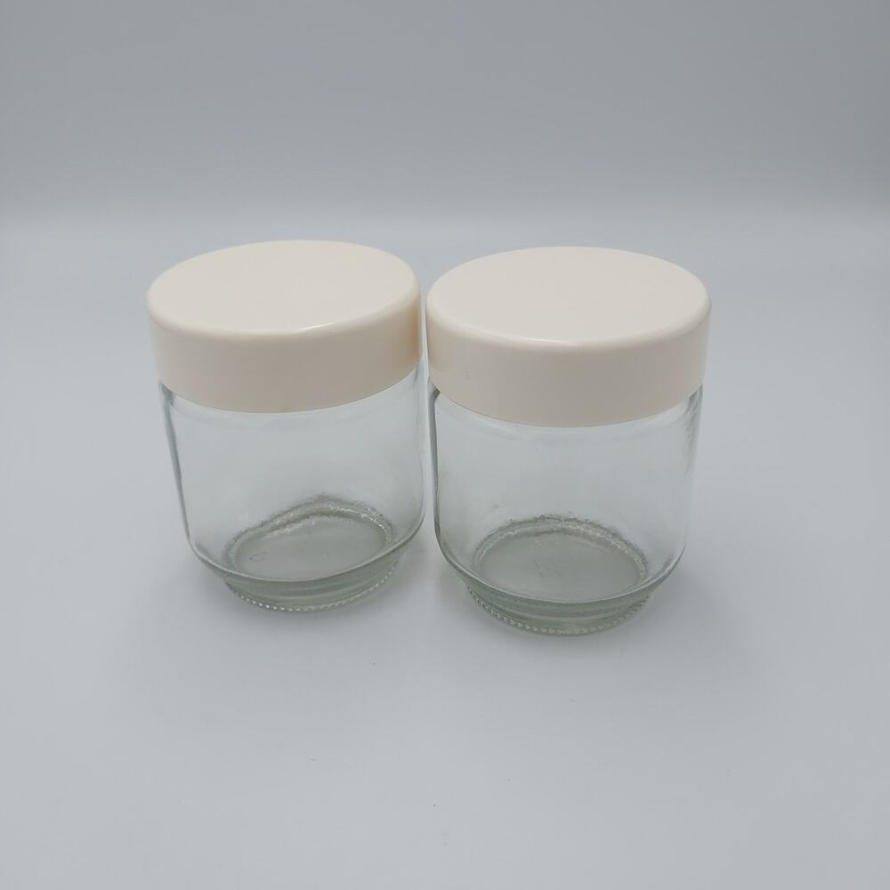 2 Euro Cuisine Yogurt Maker YM80/YM100 Replacement Screw Top Glass Jar‎